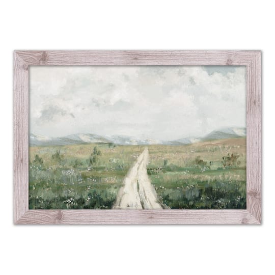 Calming Pathway Landscape Framed Print Wall Hanging
